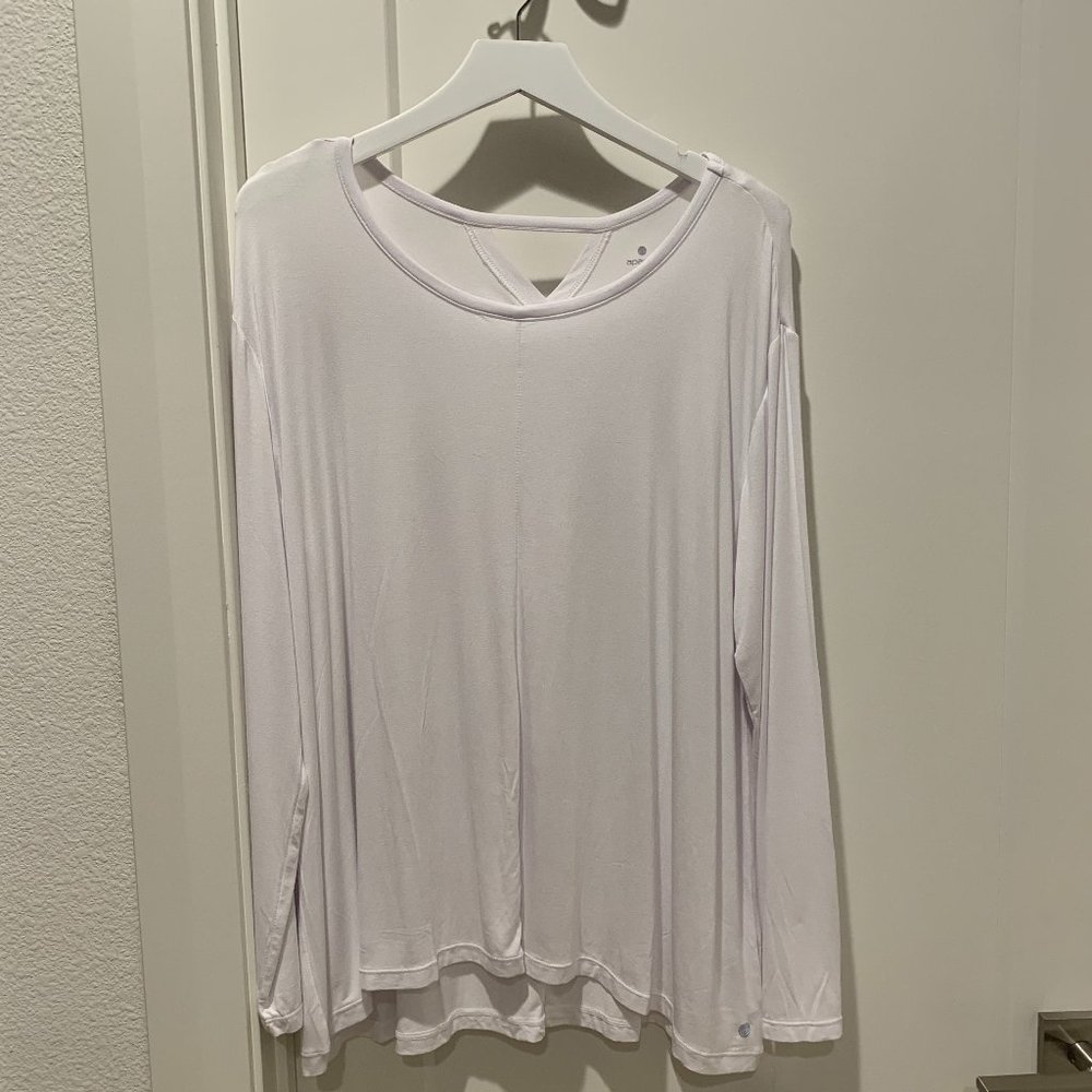 Apana White Long Sleeve Yoga Top